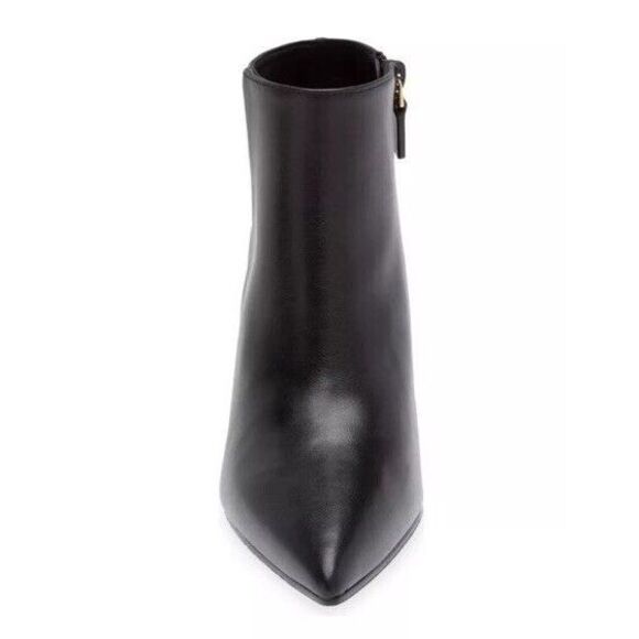 NEW STUART WEITZMAN LINSI Ankle BOOTS Black Leather Zip Bootie Size 8.5 B EU 39 - Picture 3 of 6